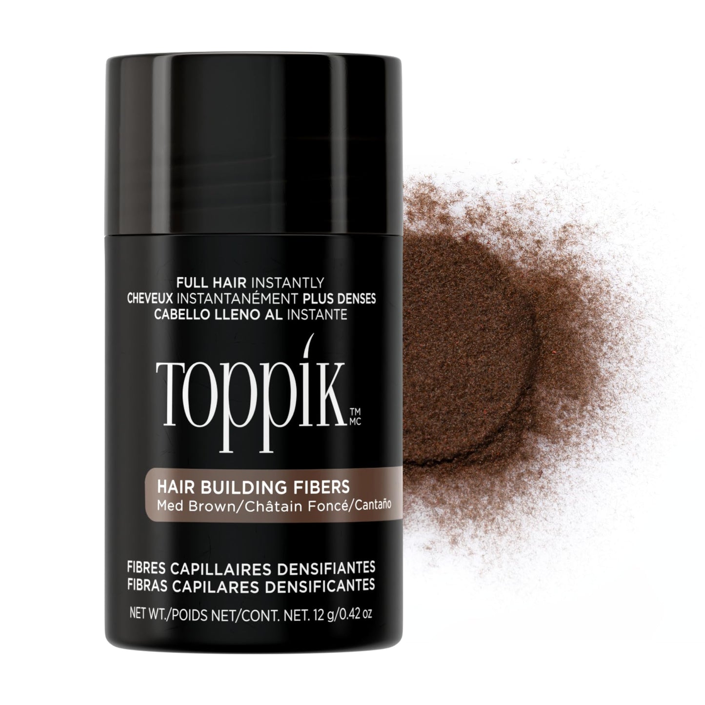 Toppik Hair Building Fibers, Fill In Fine or Thinning Hair Instantly Thicker, Fuller Looking Hair 9 Shades,4 size options