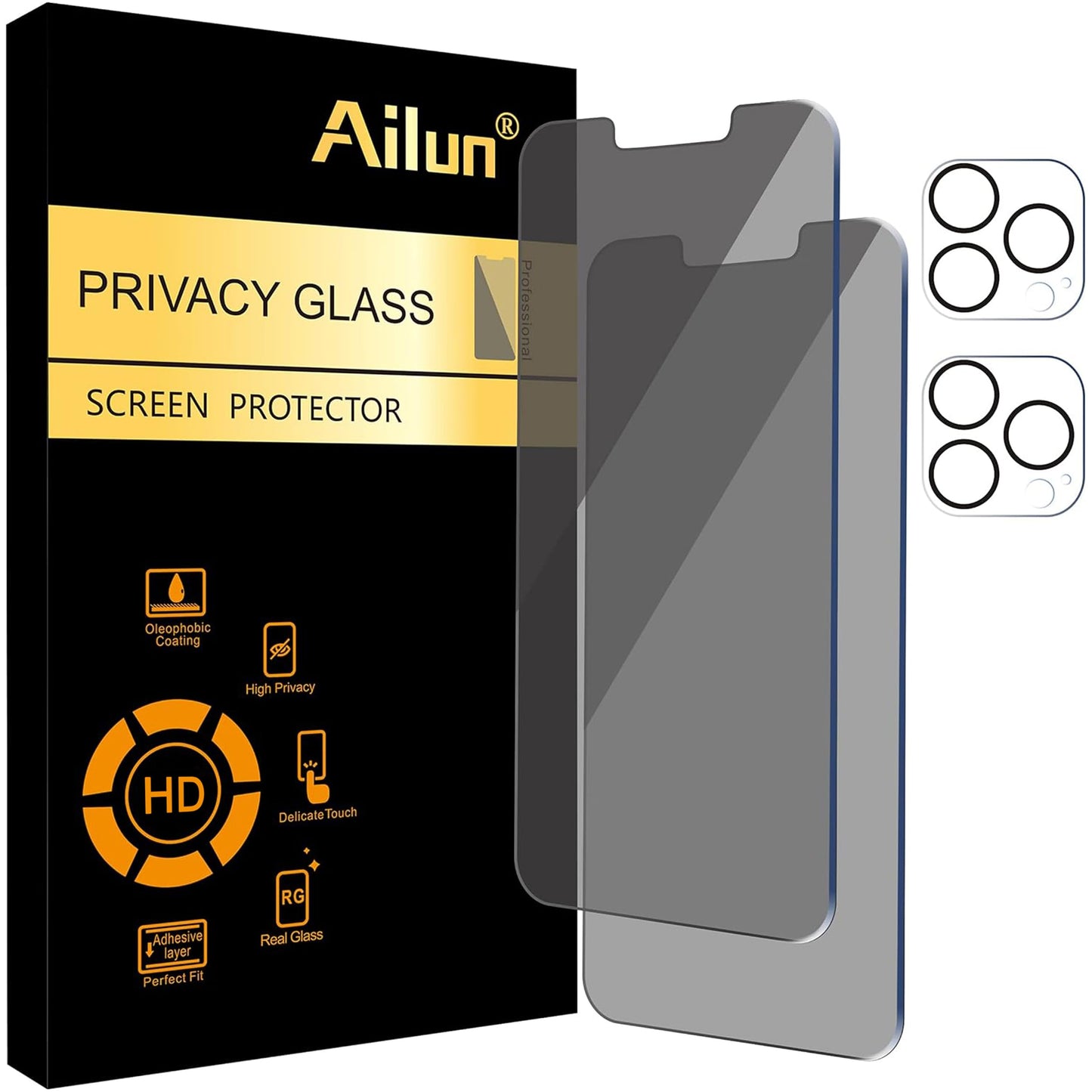 Ailun Privacy Screen Protector+Camera Lens Protector for iPhone 17 Pro Max