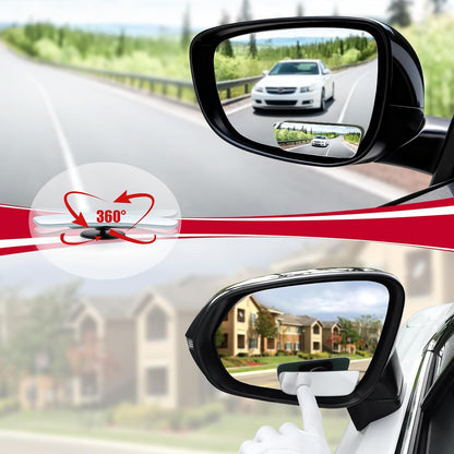 LivTee Blind Spot Car Mirror, HD Glass Frameless Convex Side Mirror Blindspot, Wide Angle Rear View Mirrors for SUVs, Trucks and RVs - Car Accessories