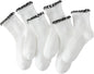 Hstyle 6 Pairs of Ruffle Socks Women, Cute Ruffle Ankle Socks