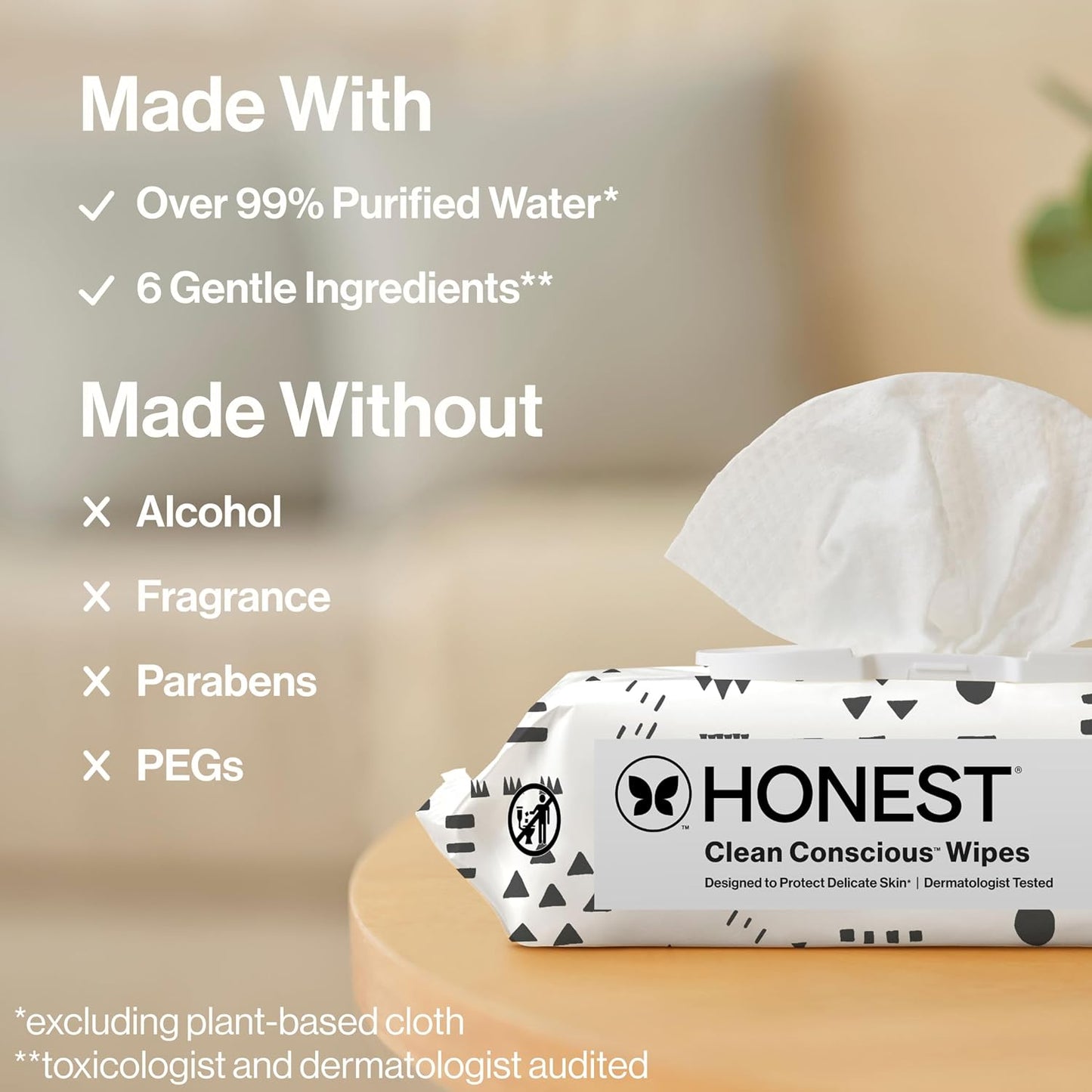 The Honest Company Multi-Use Baby Wipes, Pattern Play, 720 Count