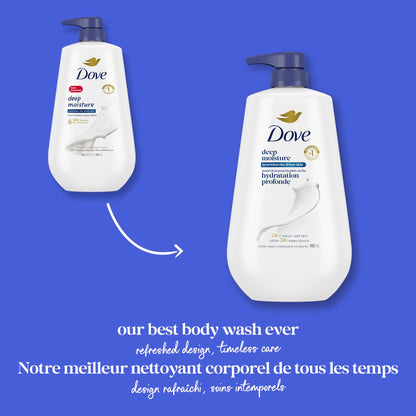 Dove Body Wash Body Wash Deep Moisture 30.6 oz Pump, Sulfate Free