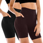 Leafigure 2 Pack Womens Biker Shorts with Pockets 6"