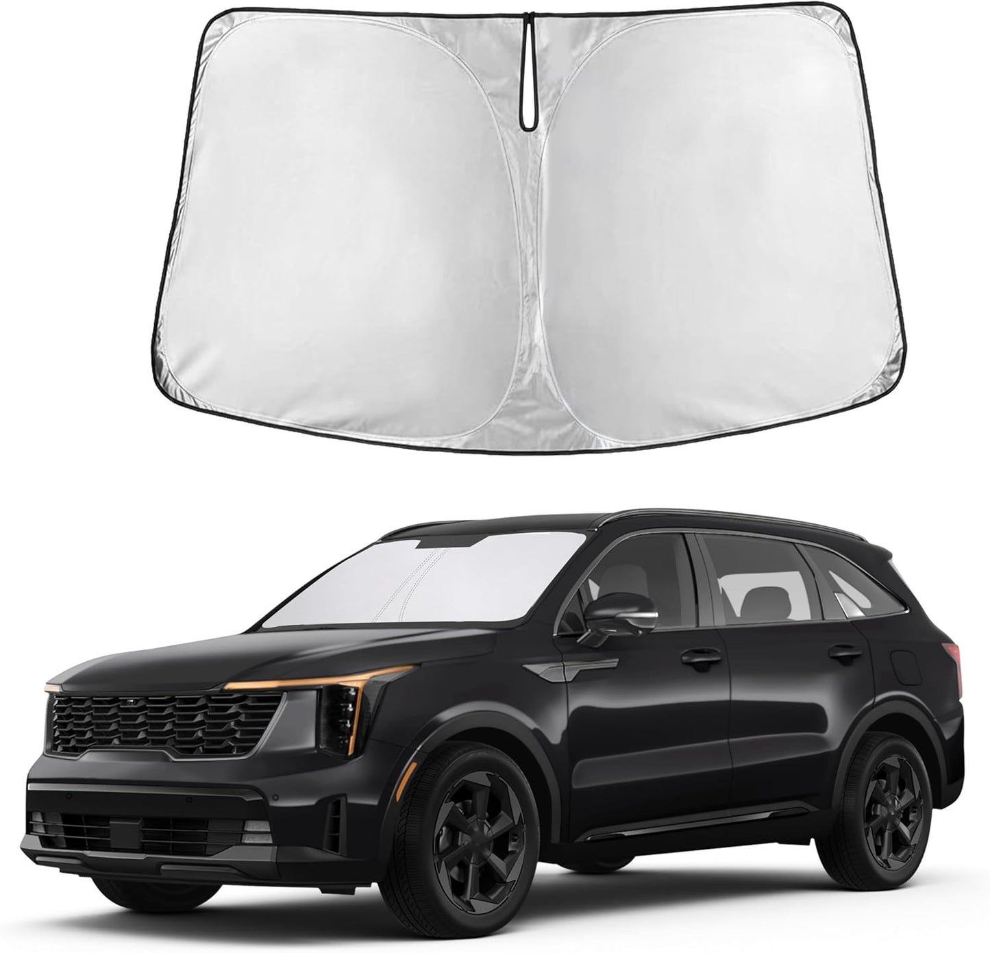 Autovir Windshield Sun Shade, 2017-2026 Tesla Model 3 & Y, 280T Visor Shade