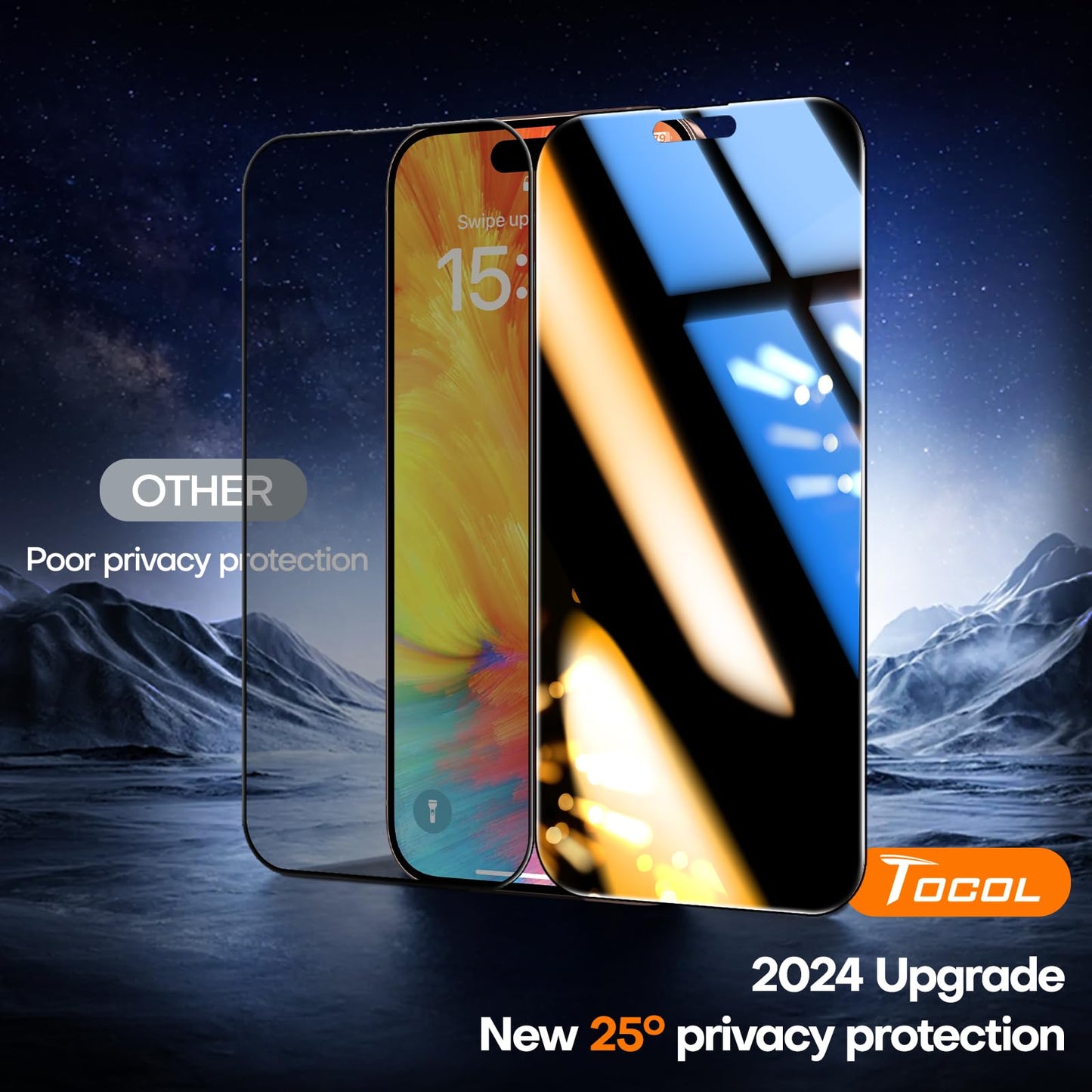 TOCOL for iPhone 17 Pro Max Screen Protector, Clear