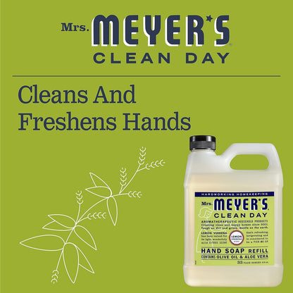 Mrs. Meyer's Clean Day, Hand Soap Refill, Lemon Verbena Scent, 33 Fl Oz