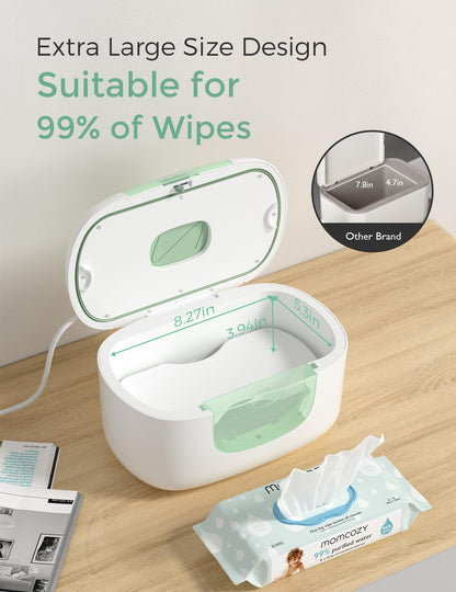 Momcozy Baby Wipe Warmer, Innovative Spring Design,Large Capacity Dispenser