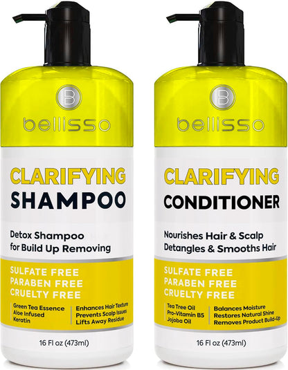 Caffeine Shampoo and Conditioner Set - Volumizing Products for Women and Men - Thickening, Volume Boosting Formula for Thinning and Fine Hair - Sulfate Free, No Parabens - Hydrating, Salon Grade