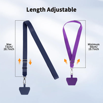 CACOE Phone Lanyard, Black+Dark Blue, 2 Pcs
