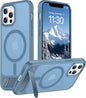 Magnetic Compatible with iPhone 14 Pro Max Case, [Built-in Invisible Kickstand][Compatible with MagSafe] [Military Grade Shockproof] Slim Translucent Matte Phone Case for iPhone 14 Pro Max 6.7"