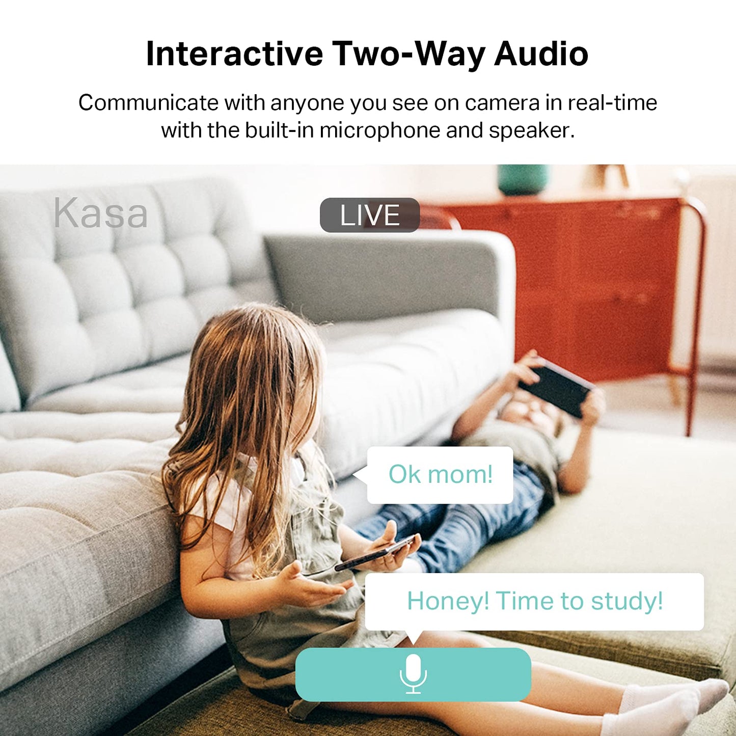 Kasa 1080p Indoor Pan/Tilt Wired Security Camera, Baby & Pet Monitor, EC71