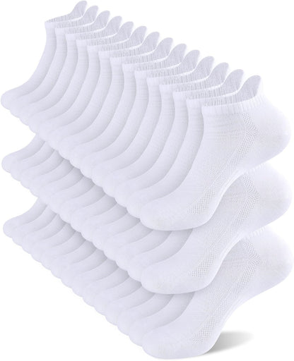shnn 14 Pairs Mens/Womens Ankle Socks Breathable Casual Low Cut Short Socks for Men/Women with Heel Tab