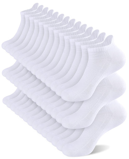 shnn 14 Pairs Mens/Womens Ankle Socks Breathable Casual Low Cut Short Socks for Men/Women with Heel Tab