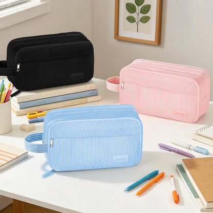 Cute Big Pencil Case Pouch Bag with Handle for Teen Girls Boy Gift