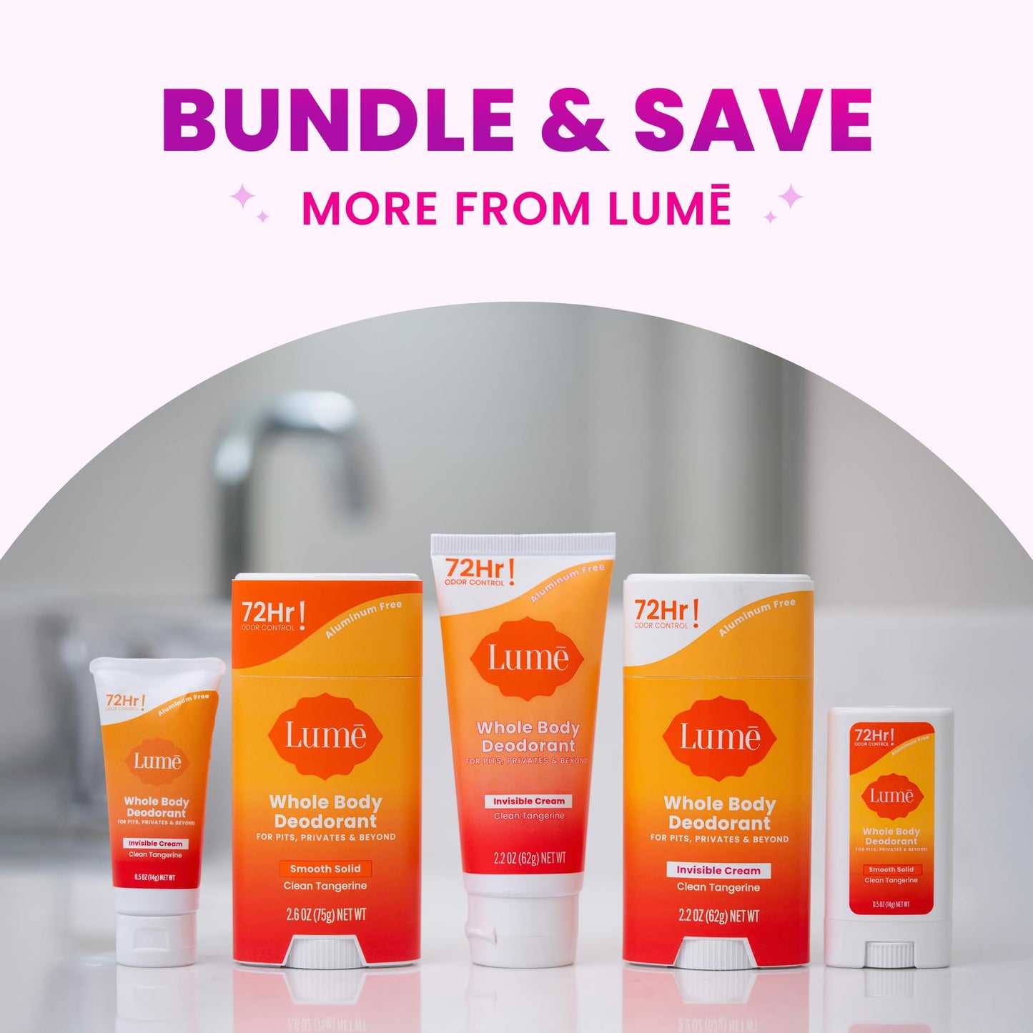 Lume Whole Body Deodorant - Cream Tube - 3 oz (Clean Tangerine)
