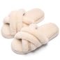 Evshine Memory Foam Fuzzy House Slippers for Women