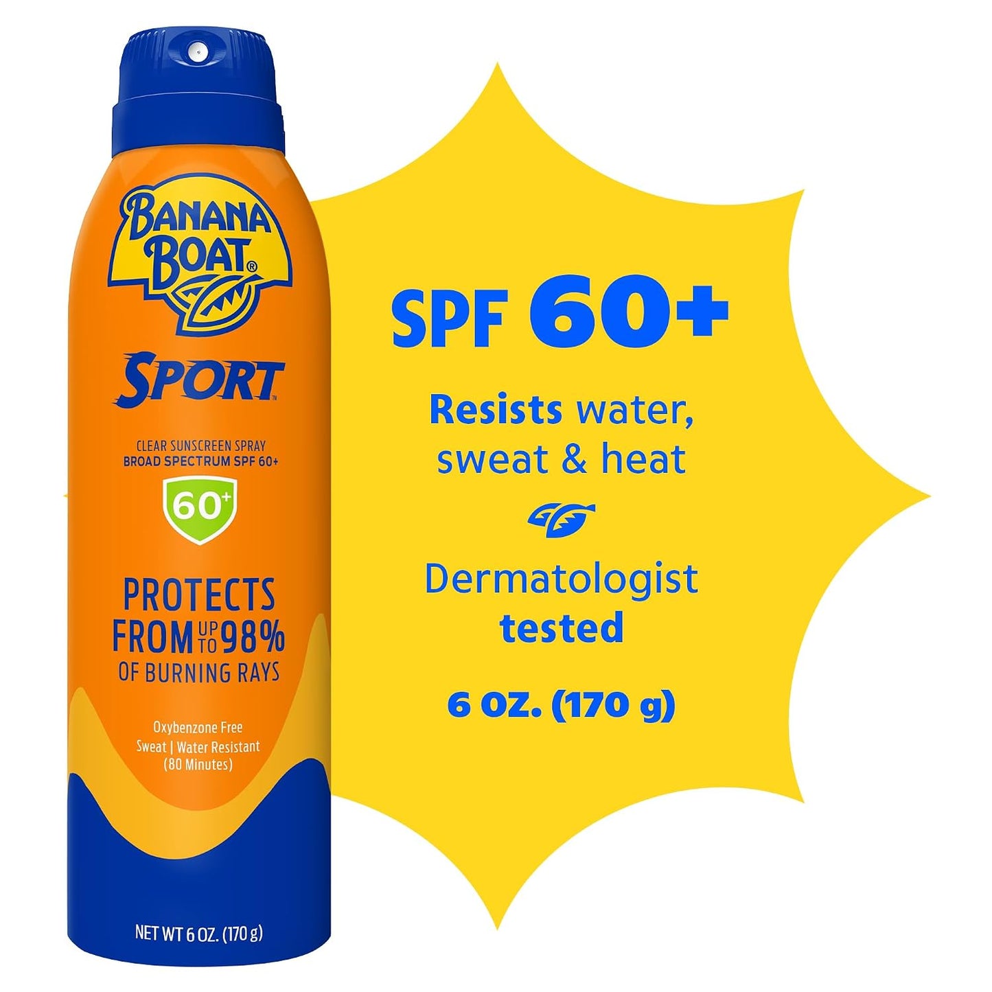 Banana Boat Sport SPF 50 Sunscreen Spray, 6 oz (2 Pack)