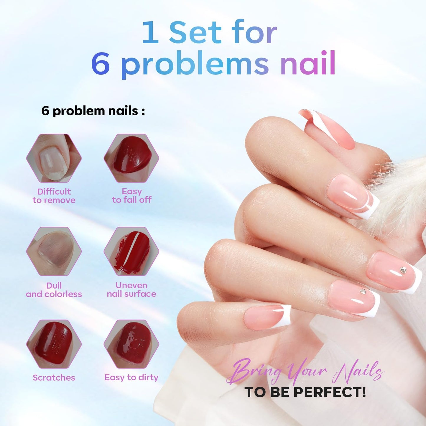 modelones Gel Top Base Coat Set 15ml 2026 Upgrade No Wipe Super Shine