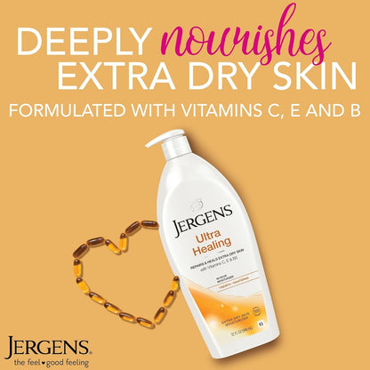 Jergens Ultra Healing Body Lotion, Moisturizer for Dry Skin, 32 fl oz