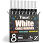 Timart Fine Tip Chalk Markers, Liquid Chalk Pens-8 Pack, 1mm Point