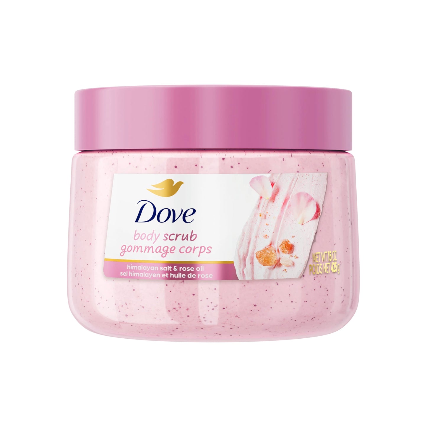 Dove Scrub Macadamia Rice Milk Body Scrub Exfoliates and Deeply 15 oz