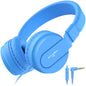 AILIHEN I35 Kids Headphones for School with Mic, 93dB Safe Volume, Orange