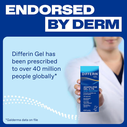 Differin Acne Retinoid Treatment Gel, 0.1% Adapalene, 45g Pump