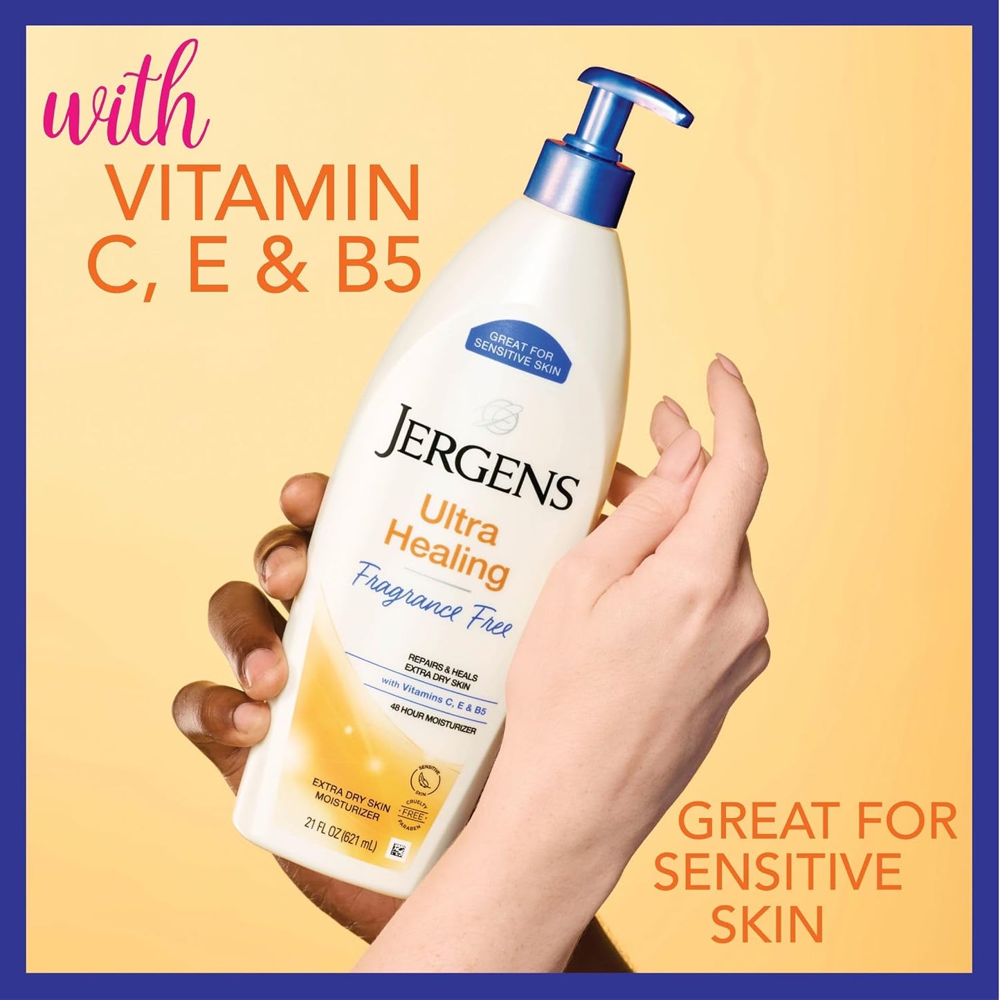 Jergens Ultra Healing Body Lotion, Moisturizer for Dry Skin, 32 fl oz
