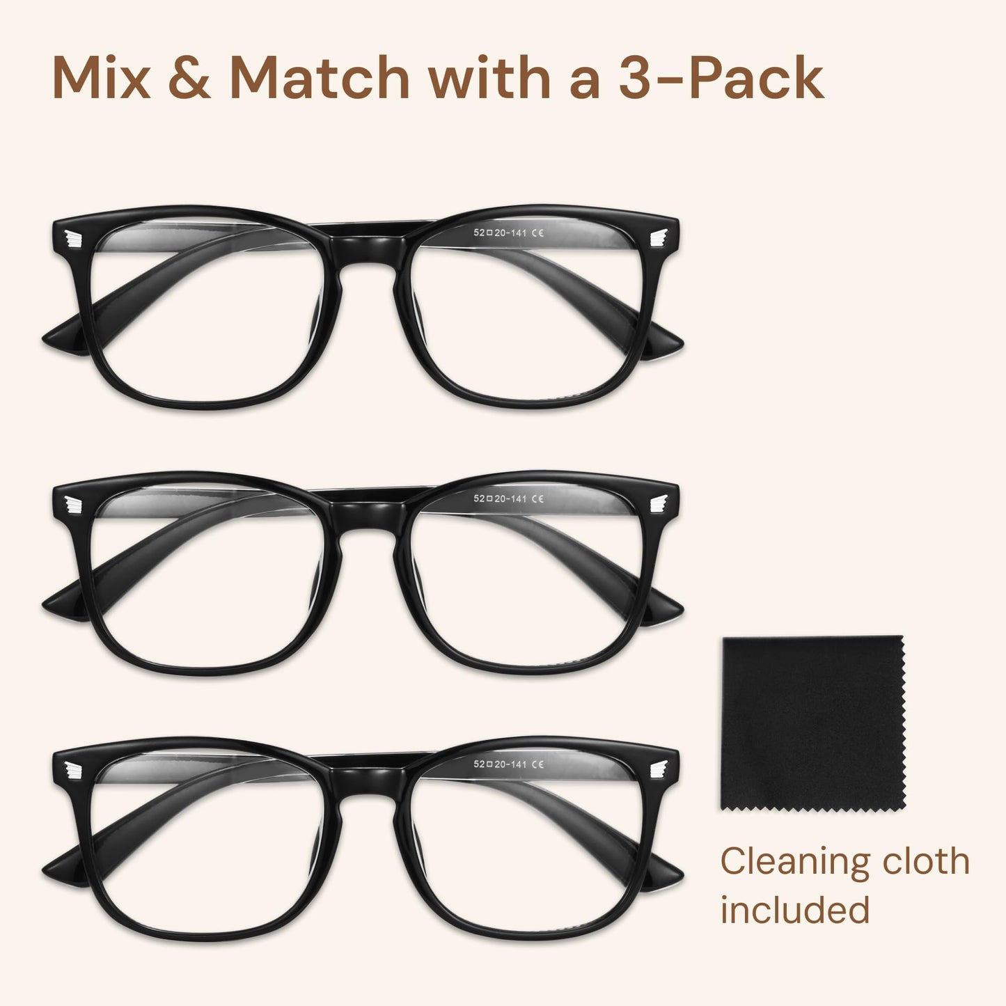 Gaoye Blue Light Glasses for Women - 3 Pack