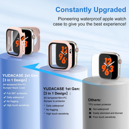 YIJDACASE 3 in 1 Waterproof Case for 40mm Apple Watch SE 3/2/1 Series 6/5/4