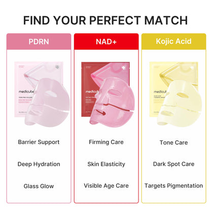 medicube Jelly Gel Mask with Salmon DNA PDRN Pink Collagen, 4EA
