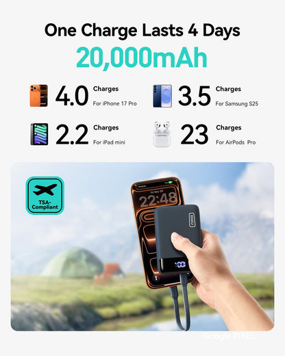 INIU Portable Charger, Smallest 20000mAh 22.5W Fast Charging Power Bank