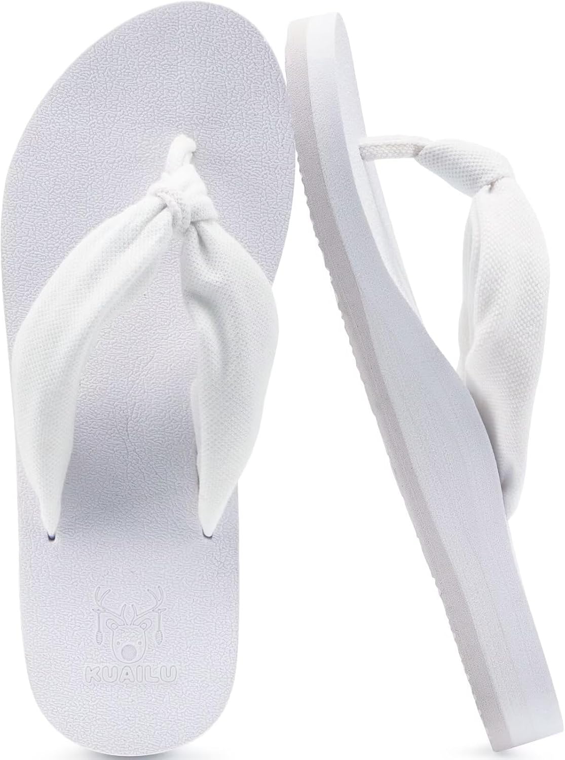 KuaiLu Flip Flops for Women with Arch Support Summer Beach Thong Sandals