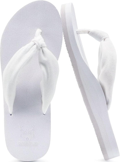KuaiLu Flip Flops for Women with Arch Support Summer Beach Thong Sandals