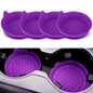 SINGARO Car Cup Holder Coaster, Silicone Cup Holder Insert, Universal Non-Slip Cup Holders, Car Accessories Interior for Women and Man Interior Sets 4 Pack Black