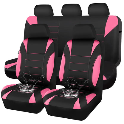 CAR PASS Waterproof Car Seat Covers Front Seats Only with 5mm Composite EVA, Neoprene Car Seat Cover with Separate Headrest Cover, Quick Setup Universal Fit for Car SUV Trucks,Airbag Compatible（Gray