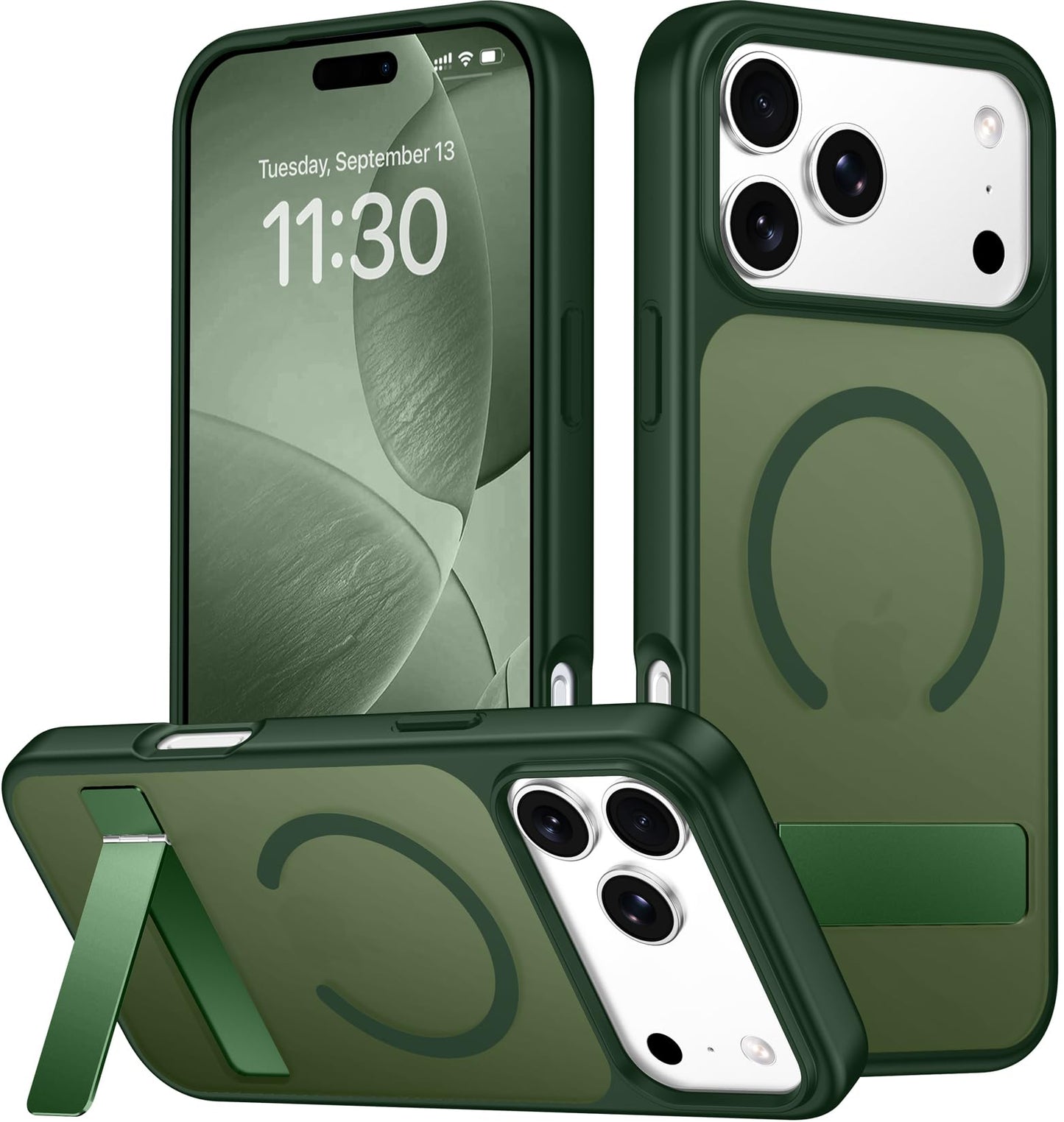 SPIDERCASE Magnetic for iPhone 17 Pro Max Case,with Kickstand,Clear