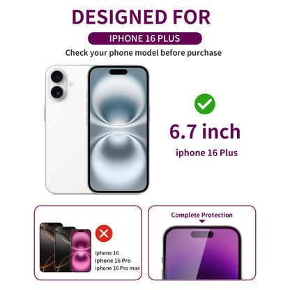 2 Pack Privacy Screen Protector for iPhone 17 Pro Max Tempered Glass 6.9'' Private Saver Anti-Spy Eye Protection Anti-Scratch Full Coverage No Bubble