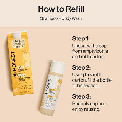 The Honest Company Shampoo & Body Wash, Tear-Free, Fragrance-Free, 10 fl oz