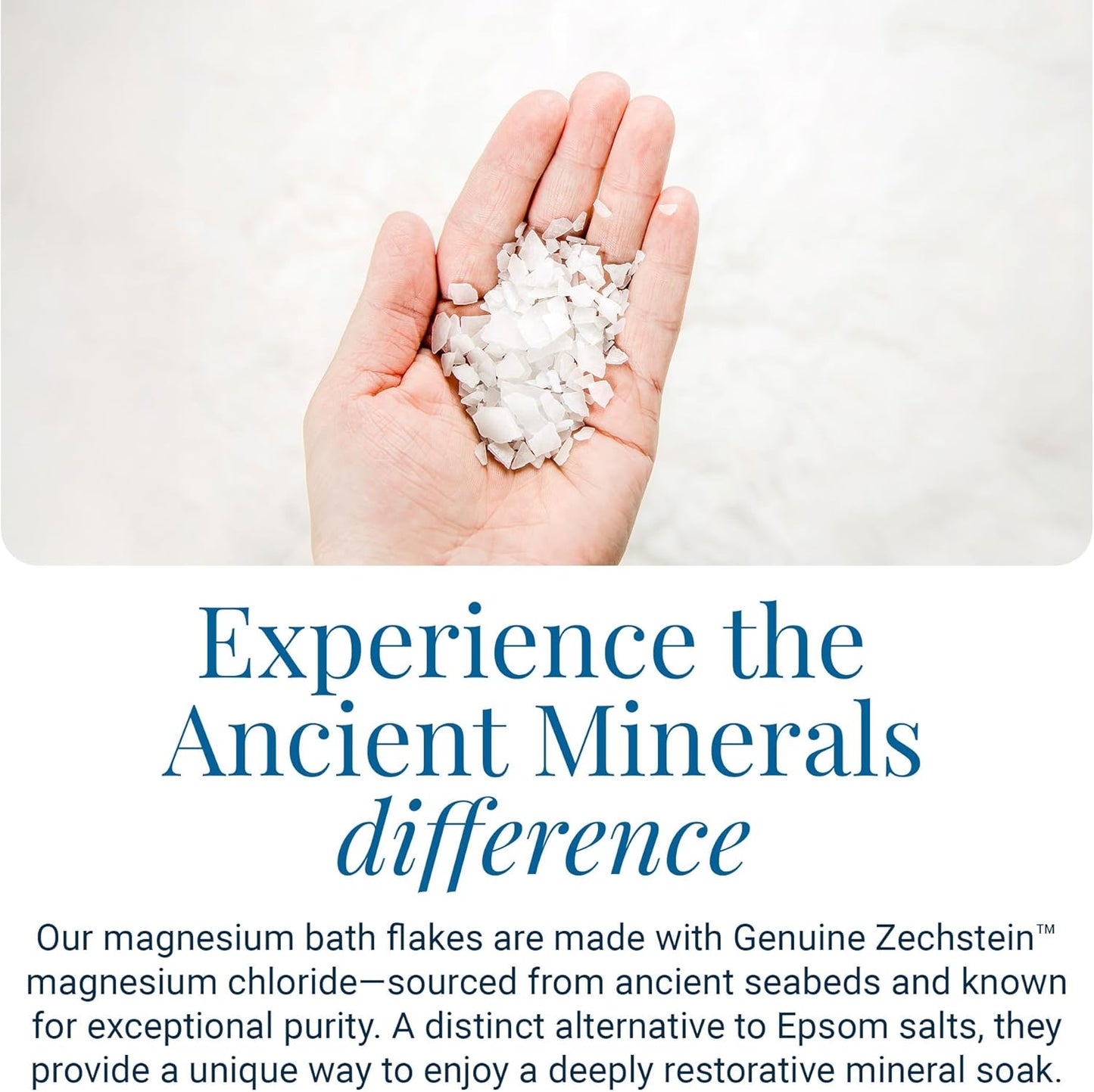 Ancient Minerals Magnesium Bath Flakes – Pure Zechstein Magnesium Chloride for Soaking and Whole-Body Replenishment, 8 lb Bag (Pack of 3)