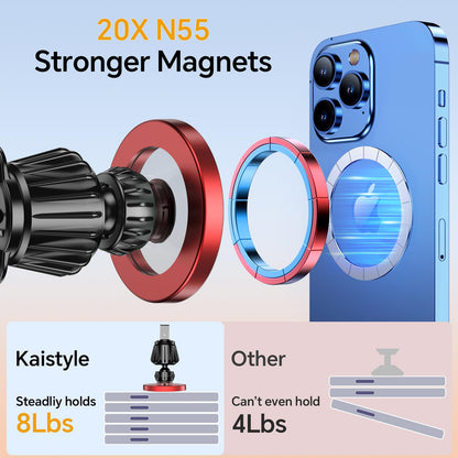 for iPhone Magsafe car Mount【20 Strong Magnets】Magnetic Phone Holder for Car Dashboard【360° Rotation】Hands Free Car Phone Holder Mount Dash Fit iPhone 15 14 13 12 Pro Max Plus MagSafe Car Accessories