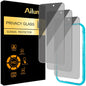 Ailun 3 Pack Privacy Screen Protector for iPhone 16 Pro Max, Tempered Glass