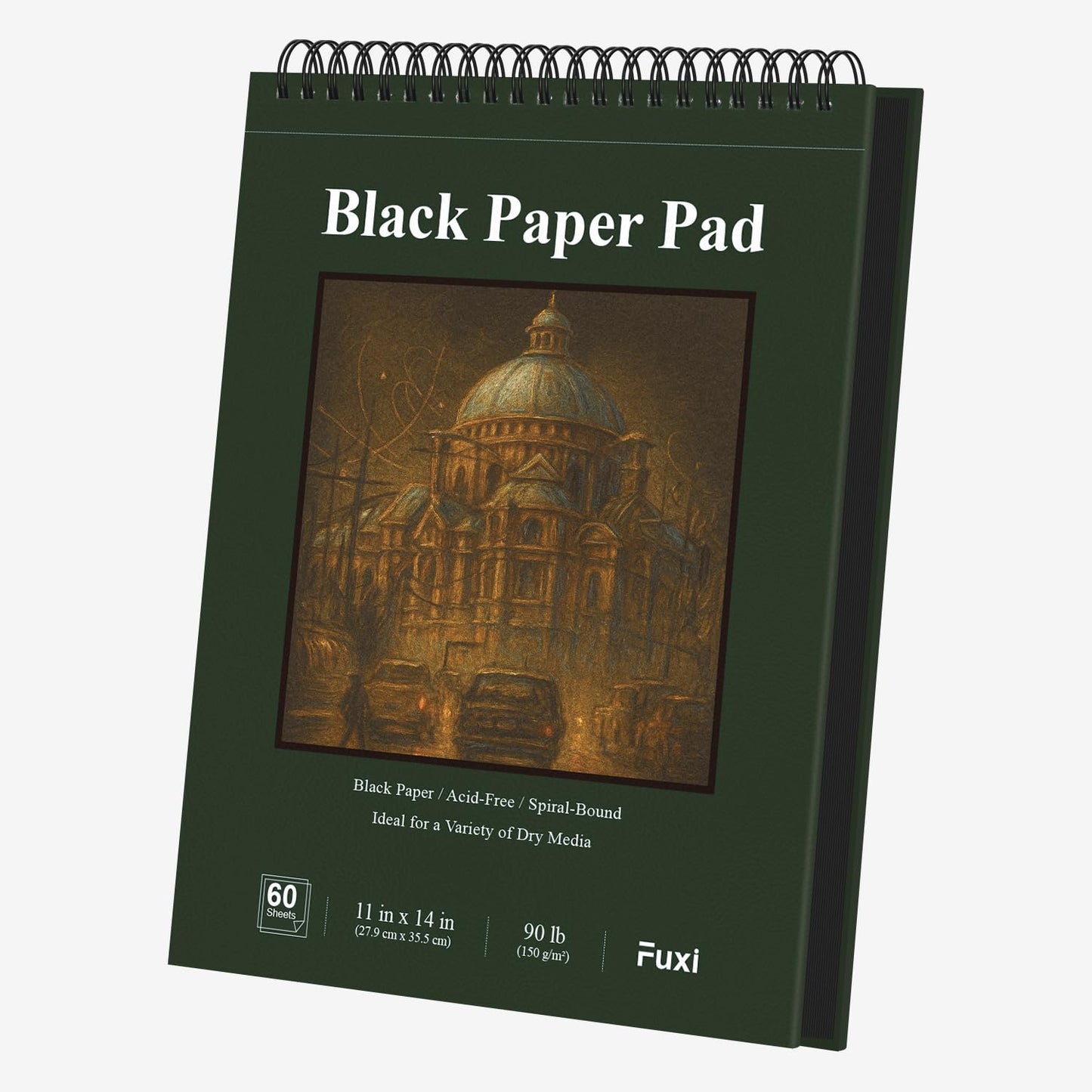 Fuxi 9" x 12" Sketch Book_Top Spiral Bound Sketchbook_100Sheets 68lb/100gsm