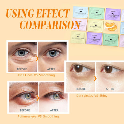 PEAUAMIE Under Eye Patches Gold and Hyaluronic Acid for puffy eyes,Rose Eye Masks for Dark Circles and Puffiness skin care Smooth Wrinkles products 30 Pairs