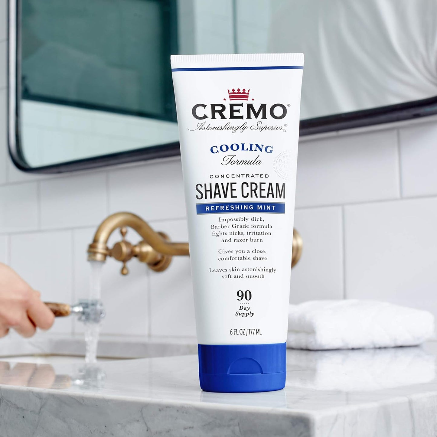 Cremo Shaving Cream for Men, Cooling, 6 Fl Oz