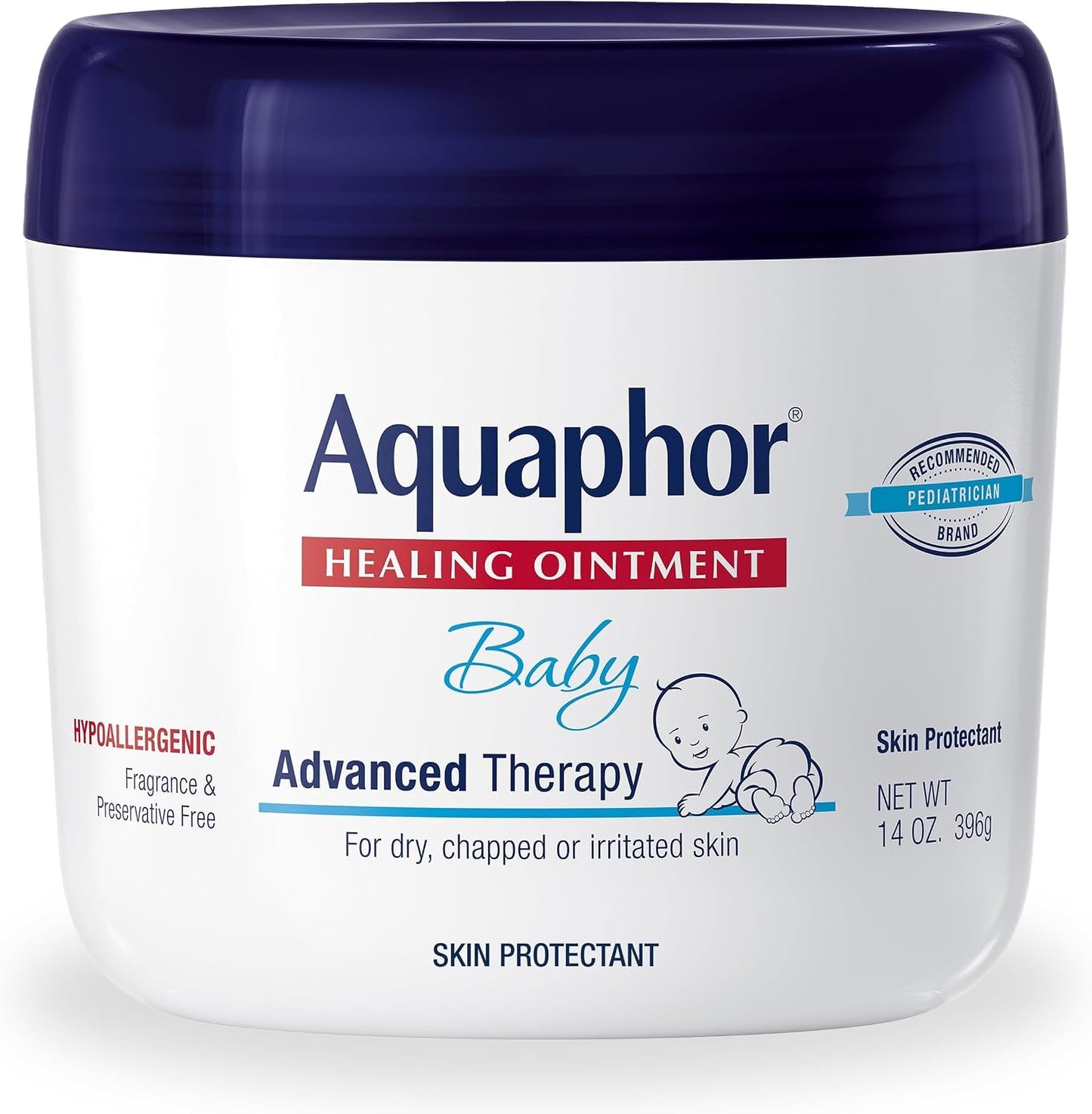 Aquaphor Baby Healing Ointment for Diaper Rash and More, 7 OZ