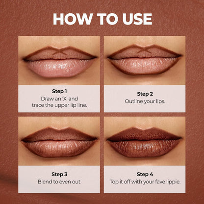 Laka Lip Liner - Smooth & Blendable Soft Matte Lip Contour Pencil for Shaping & Overlining Lips | Waterproof Formula, Oil-Cleanse Off, Long-Lasting Wear | #01 Bare Memory (Warm Beige)