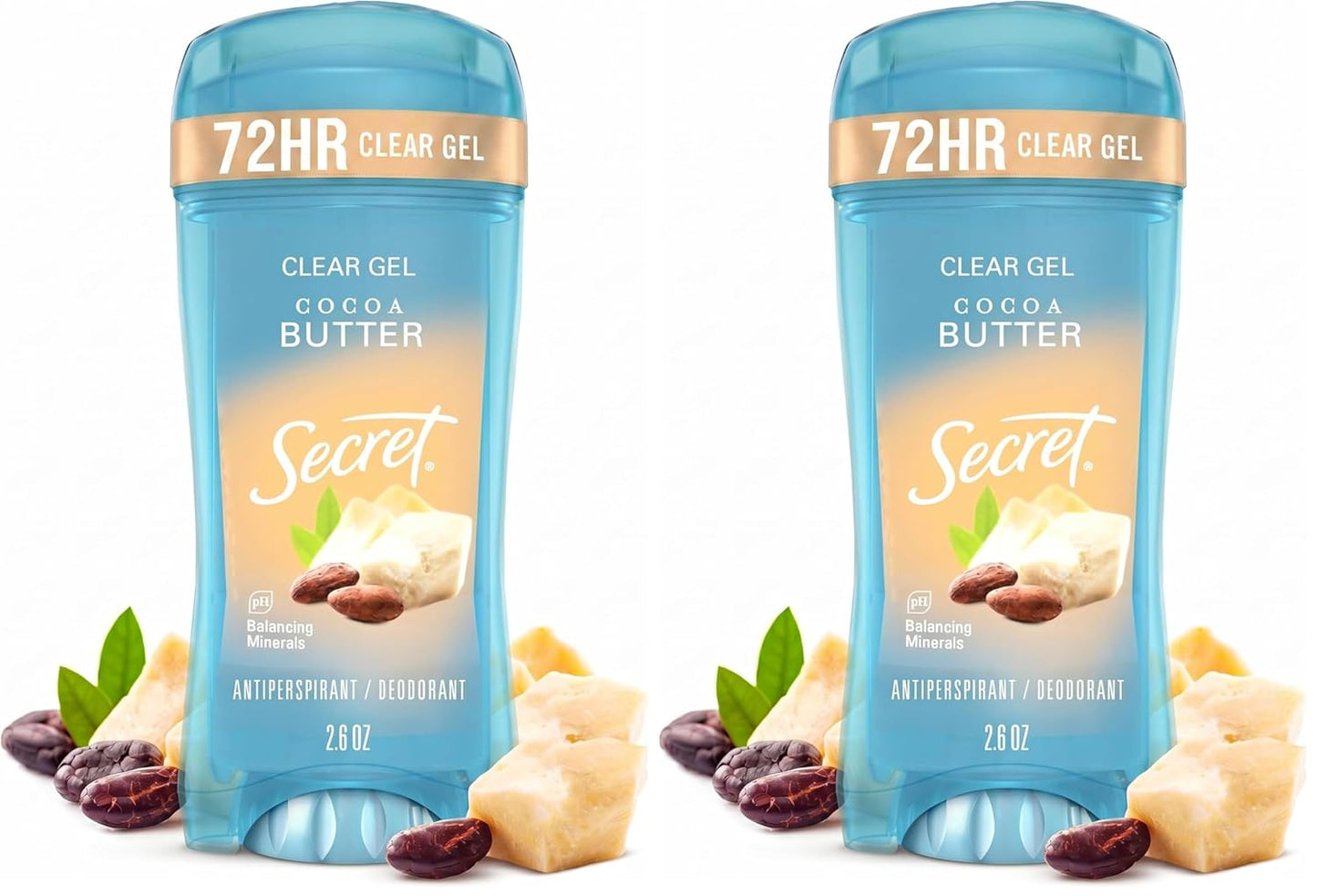 Secret Fresh Antiperspirant Deodorant for Women, 72hr Freshness on the Rocks with Pro-Hyaluronic Acid, Miami Mocktails Edition, Clear Gel, Pineapple Paradise with Pineapple & Coconut Scent, 2.6 oz