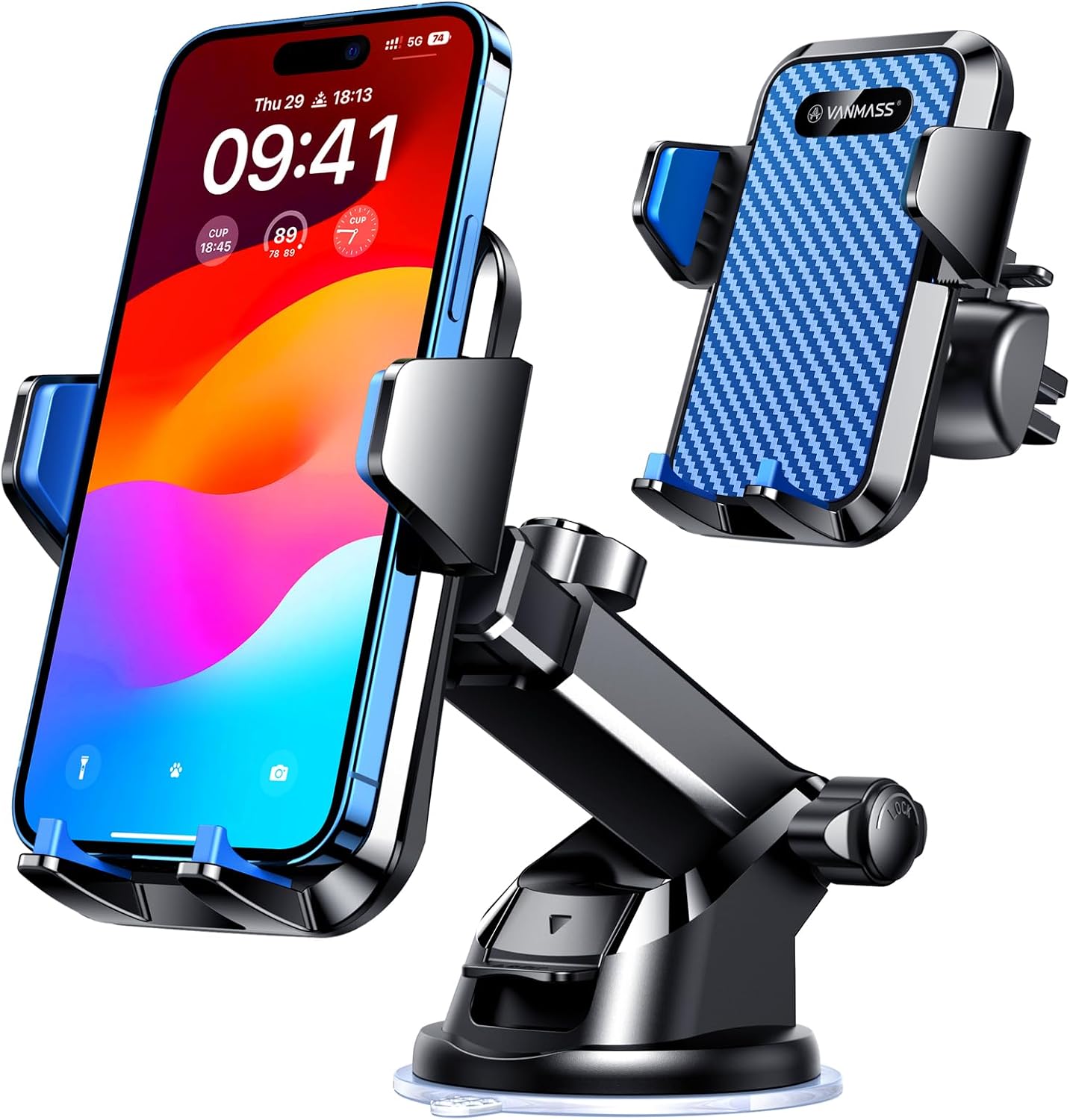 VANMASS【85+LBS Strongest Suction & Military-Grade Ultimate Car Phone Mount