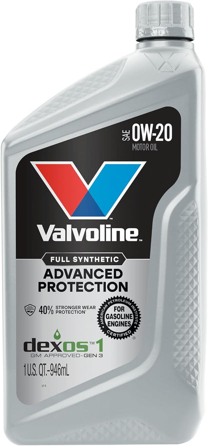 Valvoline Advanced Full Synthetic SAE 0W-20 Motor Oil 5 QT